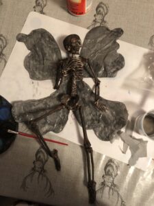 Handmade Petrified Fairy Skeleton Decoration